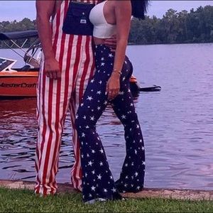 ISO Free People Blue Star Print Bell Pant